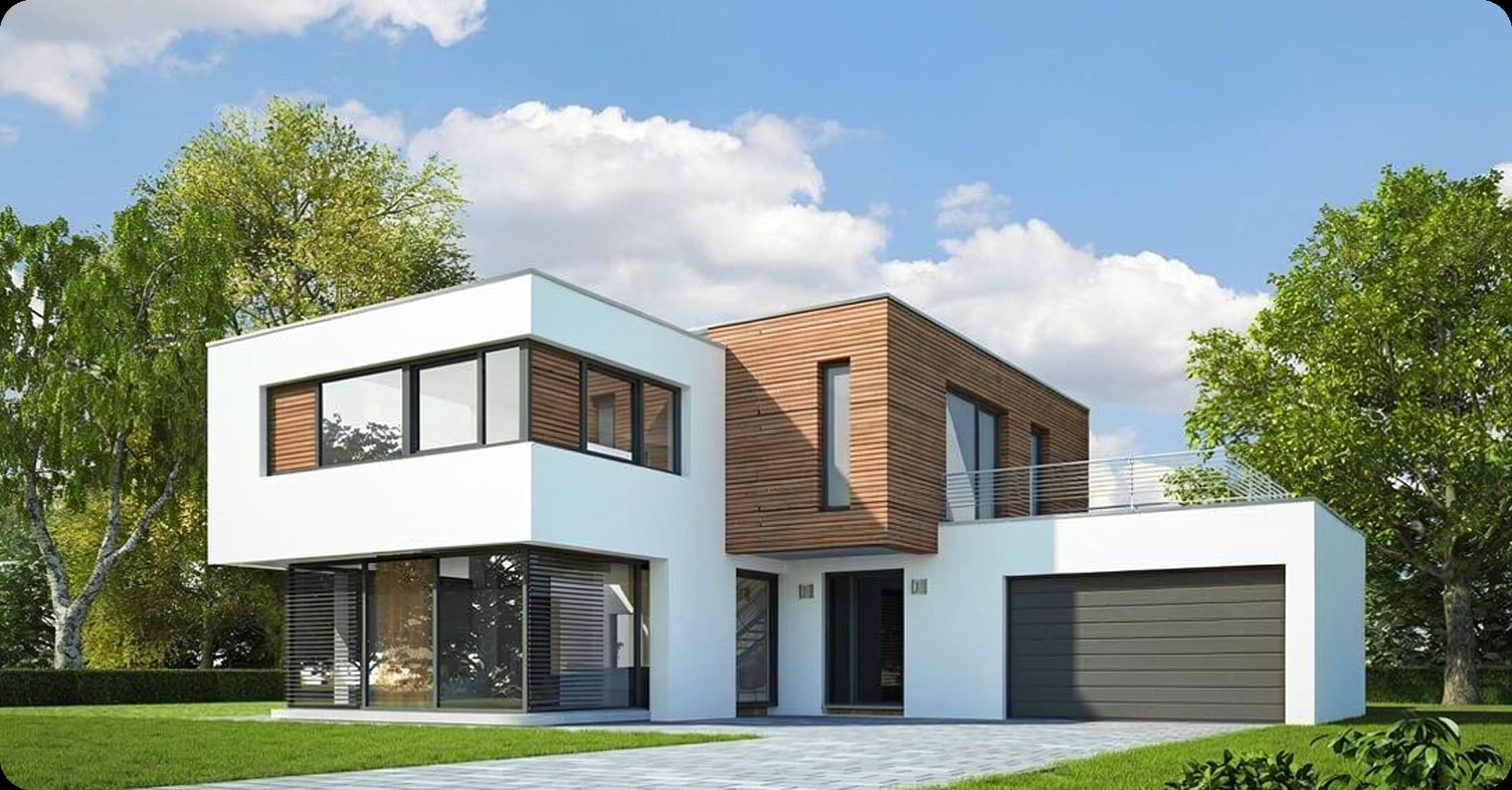 Modern real-estate house exterior